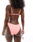 Фото #2 товара Miss Selfridge crinkle v front bikini bottoms in neon pink