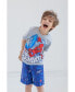 Boys Spider-Man Graphic T-Shirt and Shorts Outfit Set to Gray/Blue, 6 - фото #7