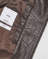Фото #3 товара Men's Nappa Leather-Effect Jacket