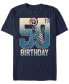 Фото #1 товара Men's Marvel Captain America 50th Birthday Short Sleeve T-Shirt