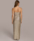 ფოტო #2 პროდუქტის Donna Karan Women's Strapless Sequin Gown