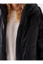 Фото #10 товара XSIDE Kapüşonlu Düz Deri Görünümlü Kadın Şişme Mont