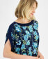 Фото #3 товара Petite Printed Dolman-Sleeve Top, Created for Macy's