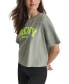 Women's Cotton Puffed Logo Cropped T-Shirt