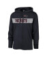 Men's Navy Distressed New England Patriots Field Franklin Hooded Long Sleeve T-shirt
