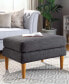 Фото #3 товара 27" Faux Linen Marlow Mid Century Ottoman