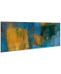 Reedy Blue I Frameless Free Floating Tempered Art Glass Abstract Wall Art by EAD Art Coop, 63" x 24" x 0.2"