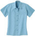 River's End Camp Short Sleeve Button Up Shirt Womens Blue Casual Tops 670-OC