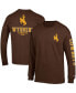 Фото #2 товара Men's Brown Wyoming Cowboys Team Stack Long Sleeve T-shirt