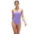 Фиолетовый женский купальник с регулируемыми лямками Speedo Solid Adjustable Mastectomy Pocketing. Miami Lilac / Soft Coral, UK 32 - фото #2