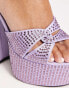 Фото #8 товара Tammy Girl embellished platform heeled sandals in lilac