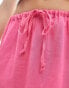 Фото #4 товара Esmee linen maxi beach skirt co-ord in bright pink