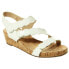 VANELi Kabie Wedges Womens White Casual Sandals 308143