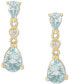 Фото #1 товара Серьги Macy's Aquamarine & Diamond Tear