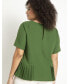 ფოტო #3 პროდუქტის Plus Size Pleated Hem Top - 24, Aurantium