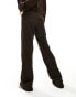 Фото #8 товара ONLY fold over waistband flare co-ord trouser in brown