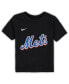 ფოტო #3 პროდუქტის Infant Boys and Girls Francisco Lindor Black New York Mets Name and Number T-shirt