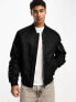 Фото #7 товара Calvin Klein sateen iconic bomber jacket in black