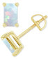 ფოტო #3 პროდუქტის Lab-Grown Opal Cushion Screw Back Stud Earrings (3/8 ct. t.w.)