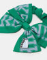 Nike printed hair bow in green