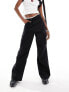 COLLUSION wide leg utility trouser with button hem