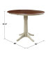 Фото #5 товара 36" Round Top Pedestal Table with 12" Leaf