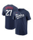 Фото #1 товара Men's Ryan Jeffers Navy Minnesota Twins Player Name and Number T-shirt