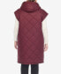 Фото #2 товара Plus Size Diamond Quilted Hooded Puffer Vest