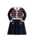 ფოტო #1 პროდუქტის Baby Girls Long Sleeve Nordic Fair Isle Sweater Dress