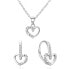 Фото #1 товара Delicate Silver Heart Jewelry Set AGSET369R (Necklace, Pendant, Earrings)