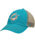 Фото #1 товара Men's Aqua, Natural Miami Dolphins Trawler Trucker Clean Up Snapback Hat