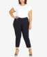 ფოტო #5 პროდუქტის Plus Size Super Stretch Zip Petite Length Pant