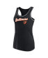 ფოტო #3 პროდუქტის Women's Black Baltimore Orioles Wordmark Logo Racerback Tank Top