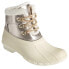 Фото #2 товара Sperry Saltwater Alpine Metallic Duck Womens Gold, Off White Casual Boots STS86