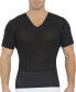 Фото #1 товара Men's Power Mesh Compression Short Sleeve V-Neck T-shirt