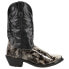Фото #1 товара Laredo Monty Croc Snip Toe Cowboy Mens Black Dress Boots 68067