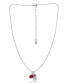 Lab Grown Ruby and Cubic Zirconia Bee Pendant