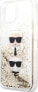 Karl Lagerfeld Karl Lagerfeld KLHCP13SKICGLD iPhone 13 mini 5,4" złoty/gold hardcase Liquid Glitter Karl&Choupette Head