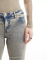 Monki Katsumi low rise flared leg jeans in beige tint Beige Tönung, W31 - фото #8