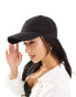 Accessorize cotton baseball cap in black