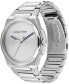 ფოტო #2 პროდუქტის Men's Meta-Minimal Silver Stainless Steel Watch 41mm