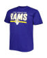 Men's Royal Los Angeles Rams Big and Tall Speed and Agility T-shirt