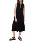 Фото #1 товара Whistles Tiered Jersey Midi Dress Black Size UK 18 US 14