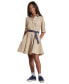 Фото #1 товара Платье для малышей Polo Ralph Lauren с поясом из хлопкового штанного хлопка