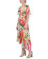 Фото #3 товара Petite Printed Asymmetrical-Hem Midi Dress