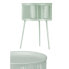 Side table Stripes Green Golden Metal 40 x 57 x 40 cm