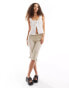 Фото #4 товара Reclaimed Vintage split front tie up top in white poplin