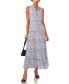 Women's Sleeveless Tie V-Neck Maxi Dress