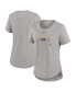 ფოტო #1 პროდუქტის Women's Heather Charcoal San Diego Padres Knockout Team Stack Tri-Blend T-shirt