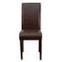 Фото #3 товара Dark Brown Leather Parsons Chair